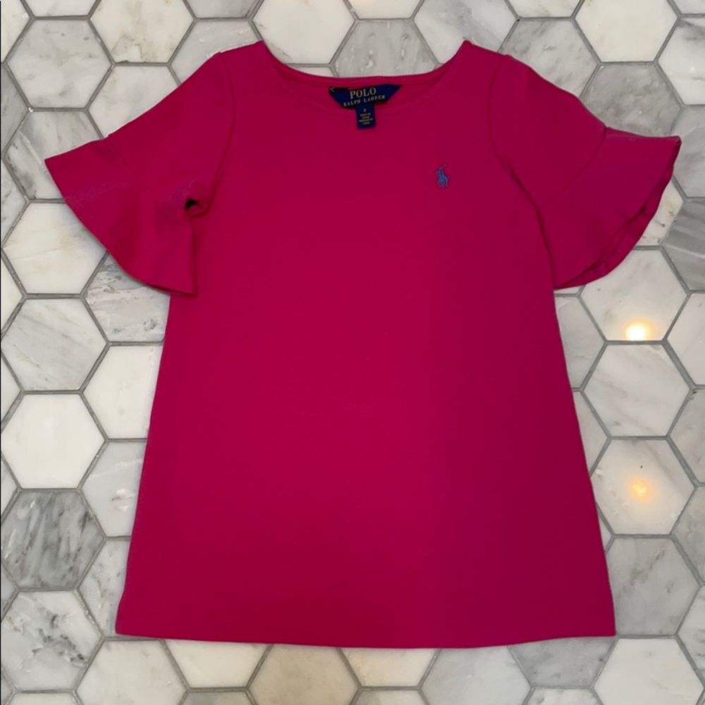 Magenta toddler girls dress